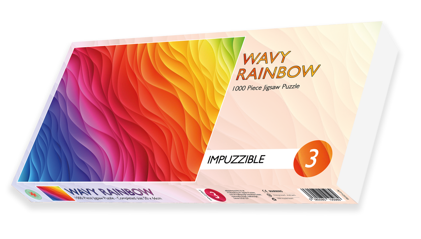 Wavy Rainbow - Impuzzible - 1000 Piece Jigsaw Puzzle