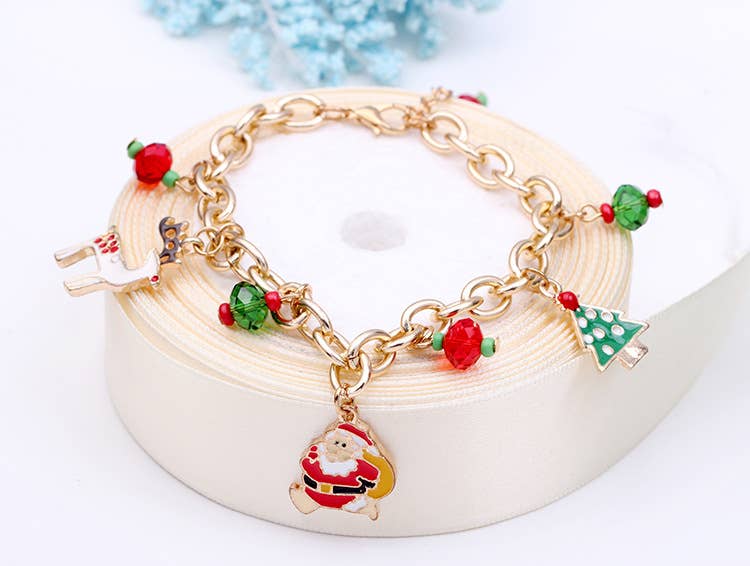 Santa Claus Bracelet Alloy Christmas Tree Elk Bracelet Gift