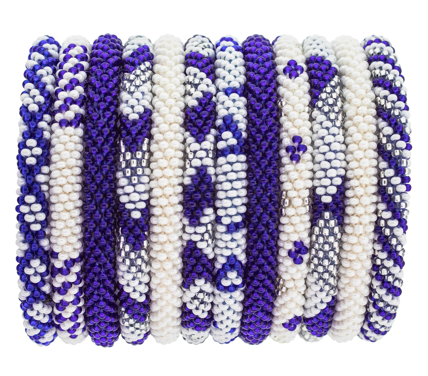 Roll-On® Bracelet Blue and White - Set of 12