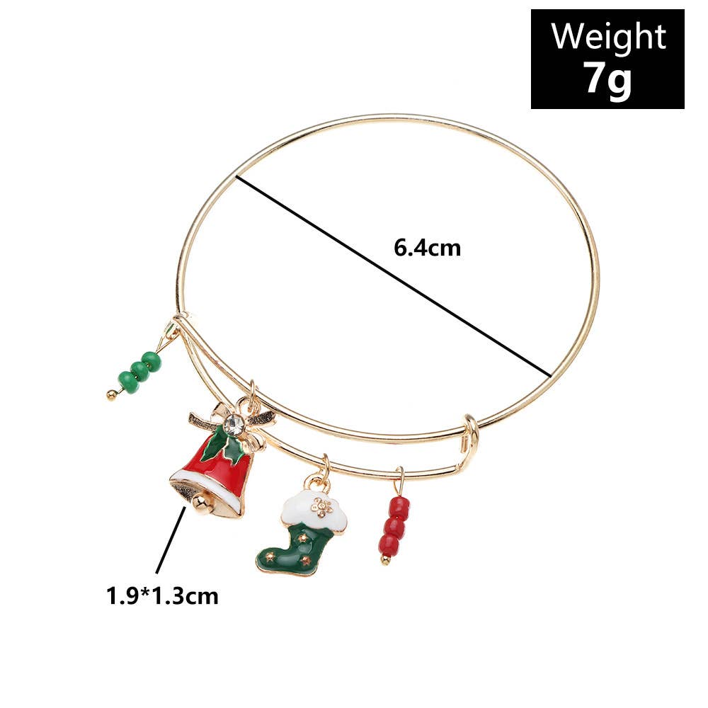 Christmas tree pendant bracelet adjustable bracelet