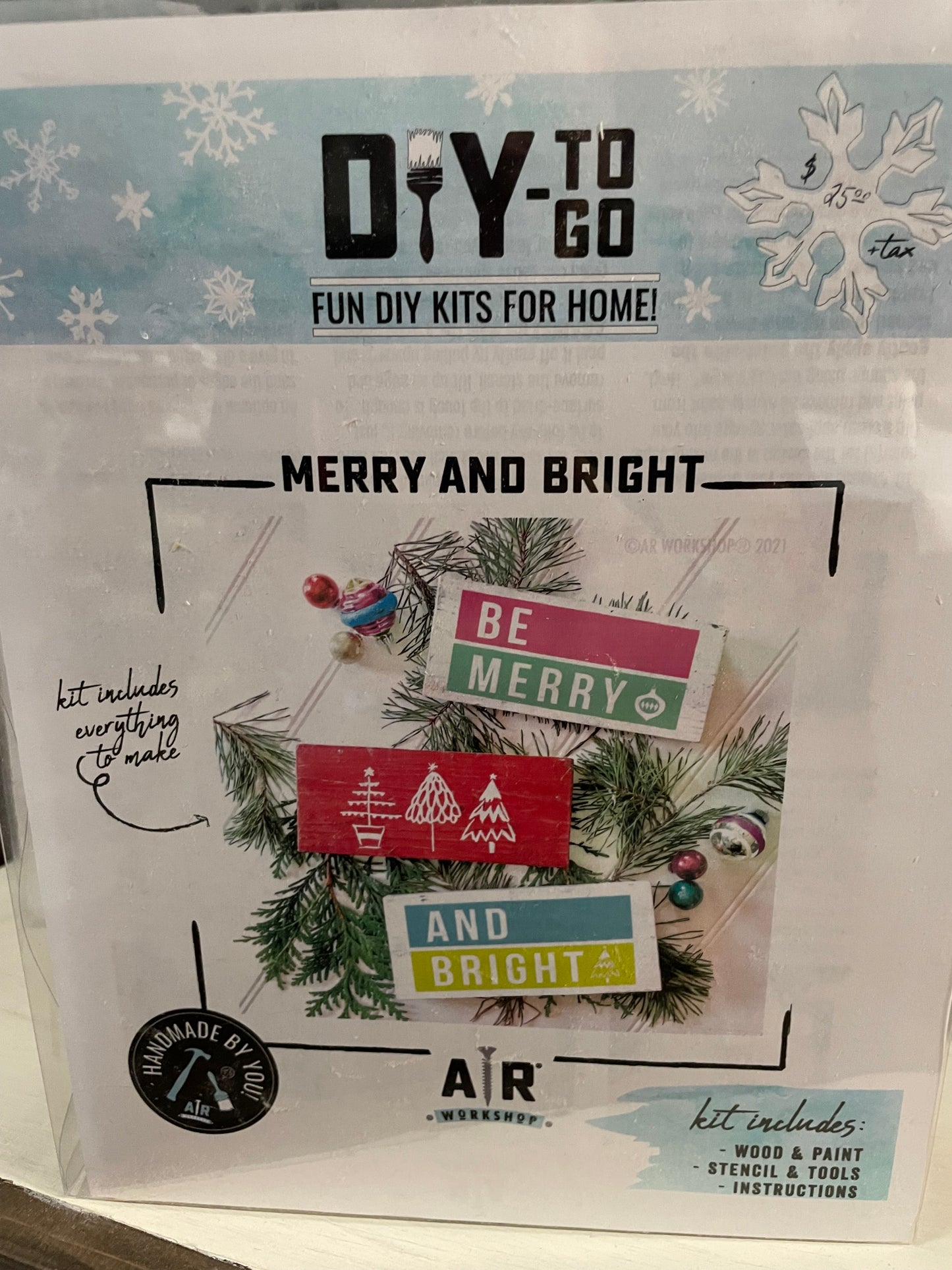 Merry and Bright Mini Block DIY To Go Kit