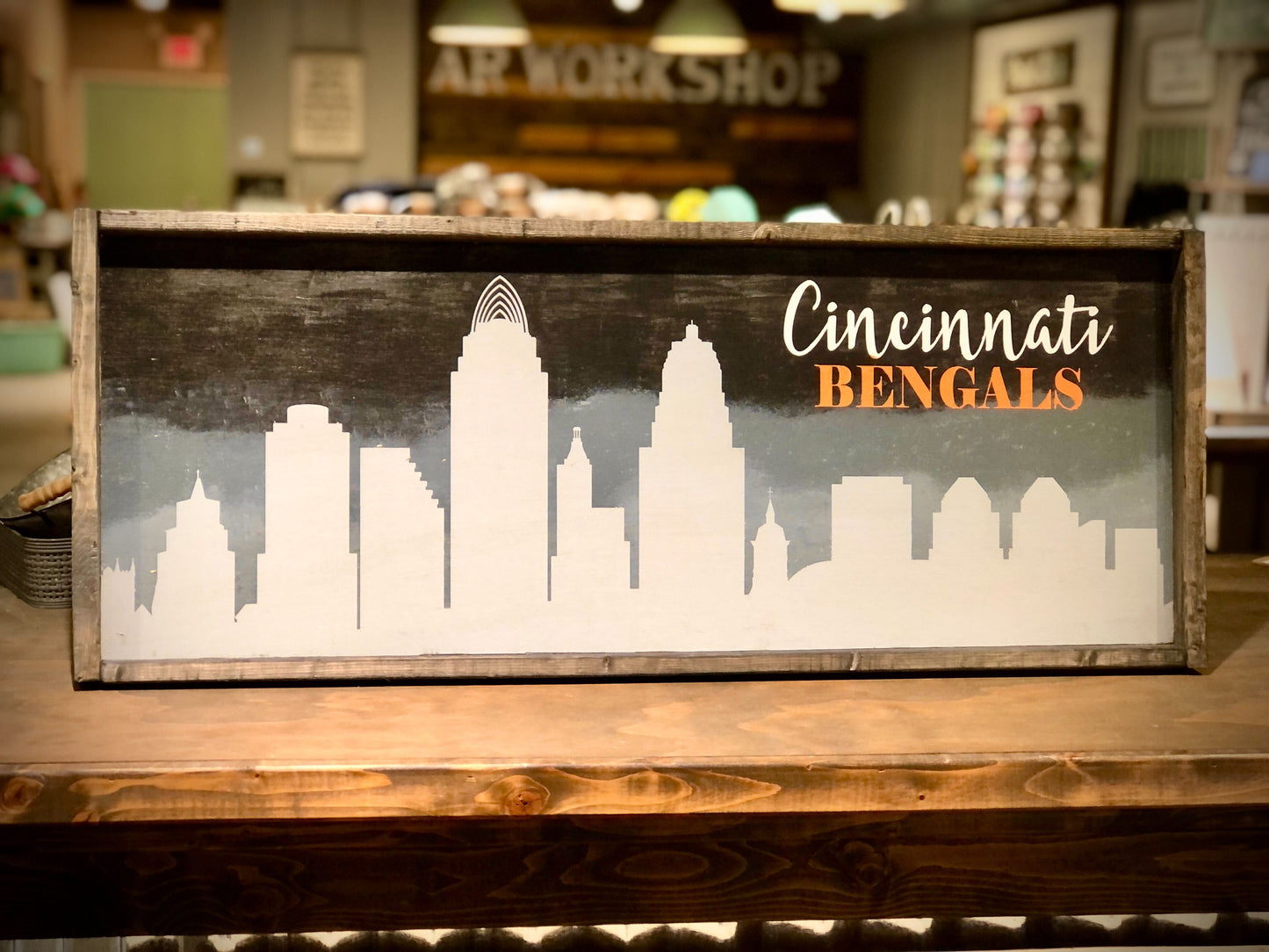 Cincinnati Skyline with Cincinnati  Lettering