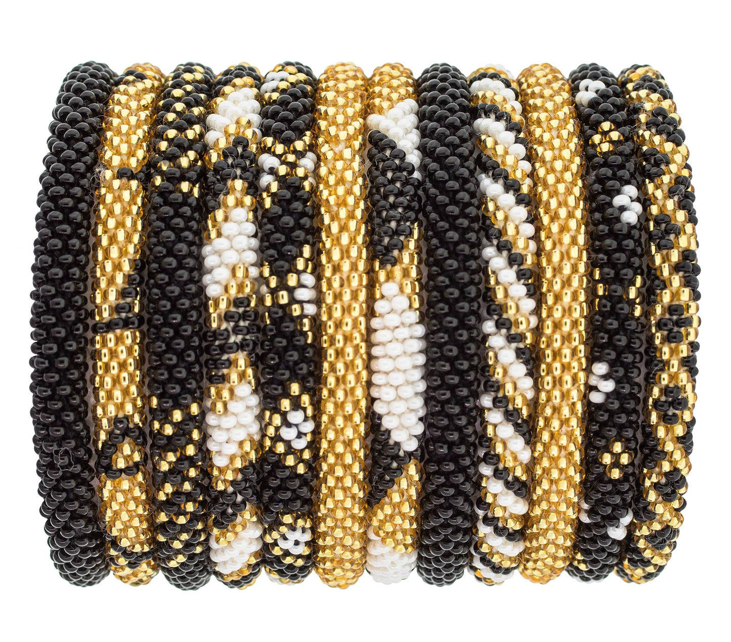 Roll-On® Bracelet Gold, White, and Black - Set of 12