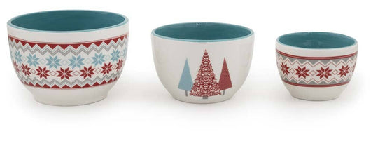 Fancy Forest Ceramic Holiday Prep Bowls