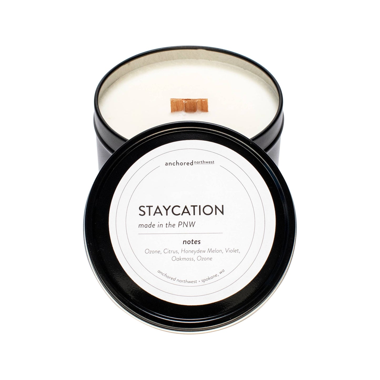 Staycation Wood Wick Travel Soy Candle