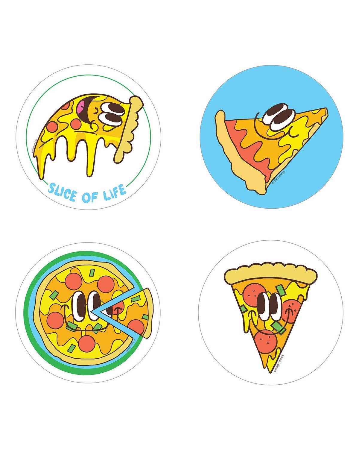 Scratch and Sniff Sticker Set of 16 - Pizza